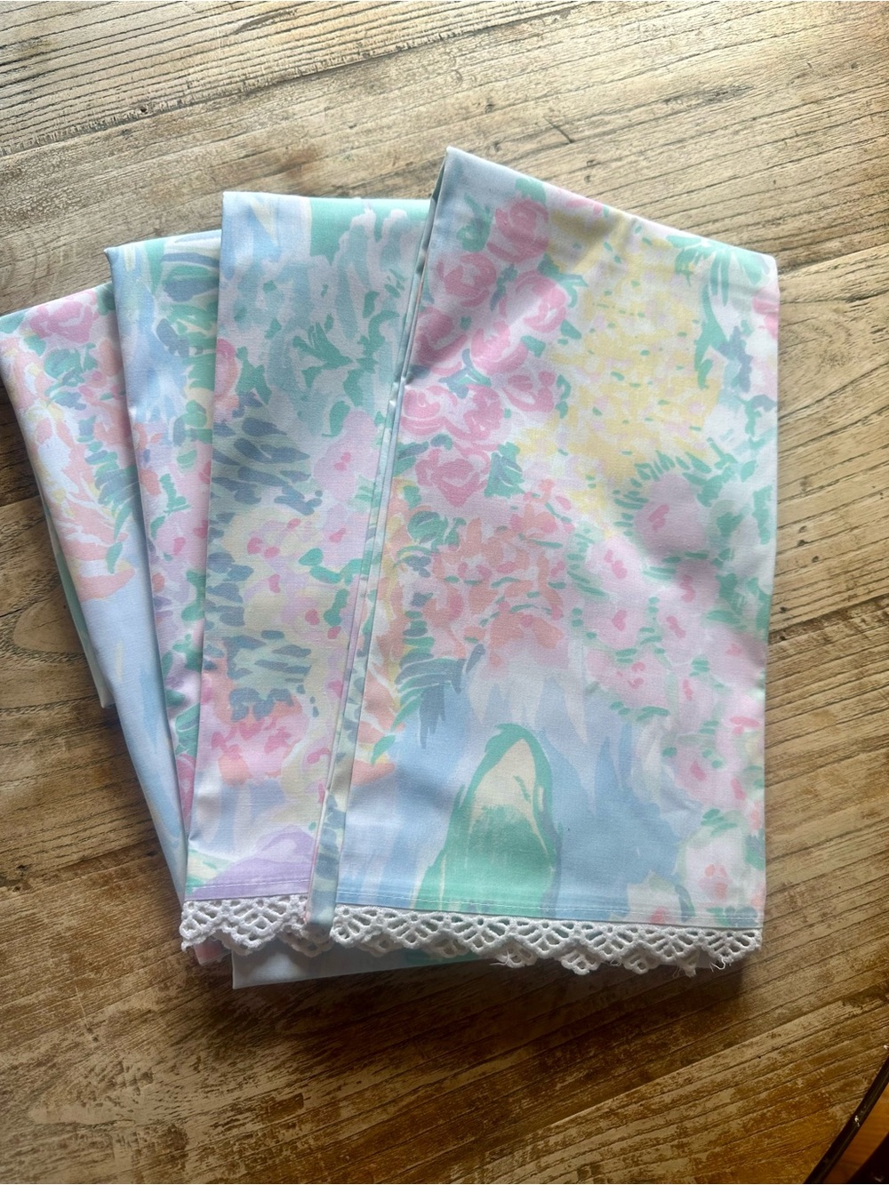 Vintage Martex Monet Gardens 6 piece King Sheet Set